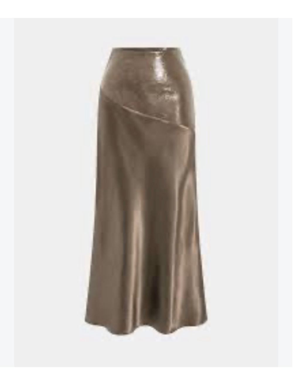 Commense Satin Asymmetrical Midi Skirt Size S Gold Party Minimalist 90s